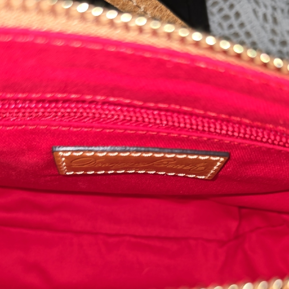 Dooney & Bourke Orange Leather Small Crossbody with Contrast Trim - Picture 7 of 11